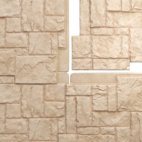 Ekena Millwork Castle Rock Stacked Stone, StoneWall Faux Stone Siding Panel - PNU24X48CROF