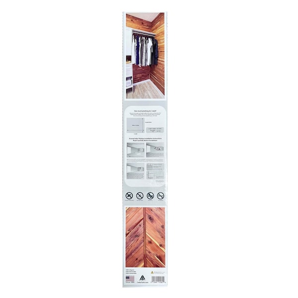 American Pacific American Pacific CedarSafe 1/4 in. H X 3-3/4 in. W X 48 in. L Wood Closet Liner Plank - G-01-3000