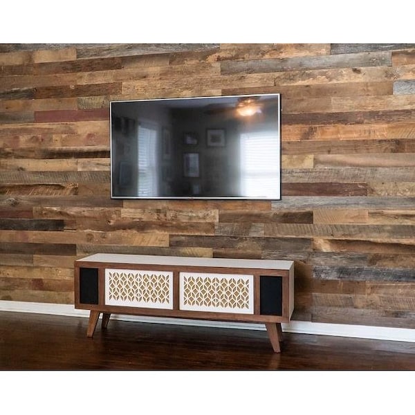Ejoy Rustic Look Reclaimed Barn Wood Wall Panels, 48in x 4.6in, 7PK - SW100_7PC