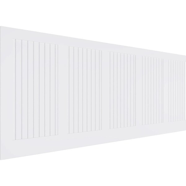 Ekena Millwork 40"H x 94 1/2"W Framed Beadboard PVC Wainscot Paneling Kit - WPK40X94FBD