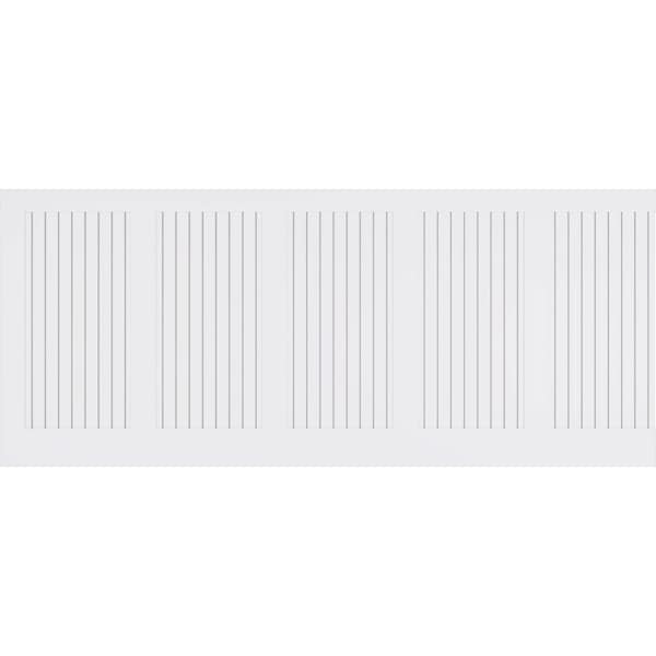 Ekena Millwork 40"H x 94 1/2"W Framed Beadboard PVC Wainscot Paneling Kit - WPK40X94FBD