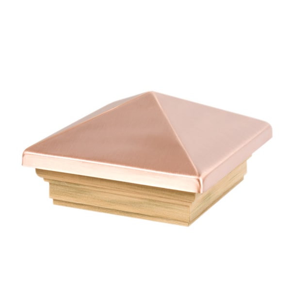 Waddell Waddell 4 in. H X 4 in. L Prefinished Brown Pine/Copper Exterior Post Top - 220