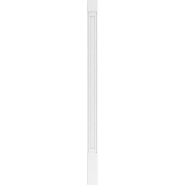 Ekena Millwork Flat Panel PVC Pilaster w/Standard Capital & Base, 5"W x 90"H x 2"P - PILP05X090FP01-2