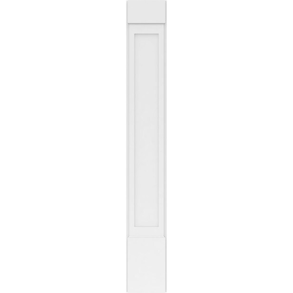Ekena Millwork Flat Panel PVC Pilaster w/Standard Capital & Base, 10W x 72H x 2P, PR - PILP10X072FP01-2