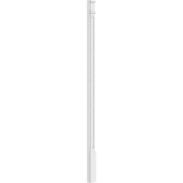 Ekena Millwork Flat Panel PVC Pilaster w/Decorative Capital & Base, 4"W x 82"H x 2"P - PILP04X082FP02-2