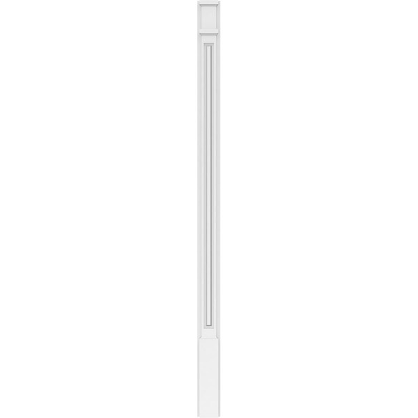 Ekena Millwork Raised Panel PVC Pilaster w/Decorative Capital & Base, 4W x 72H x 2P, PR - PILP04X072RP02-2