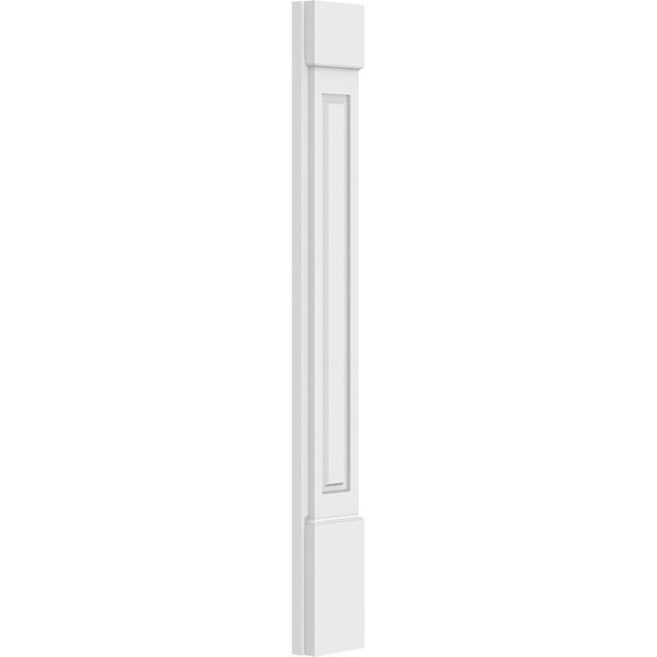 Ekena Millwork Raised Panel PVC Pilaster w/Standard Capital & Base, 6"W x 48"H x 2"P - PILP06X048RP01-2