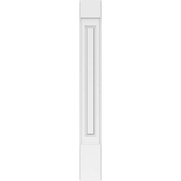 Ekena Millwork Raised Panel PVC Pilaster w/Standard Capital & Base, 6"W x 48"H x 2"P - PILP06X048RP01-2