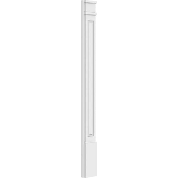 Ekena Millwork Raised Panel PVC Pilaster w/Decorative Capital & Base, 6"W x 60"H x 2"P - PILP06X060RP02-2