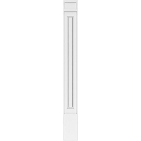 Ekena Millwork Raised Panel PVC Pilaster w/Decorative Capital & Base, 6"W x 60"H x 2"P - PILP06X060RP02-2