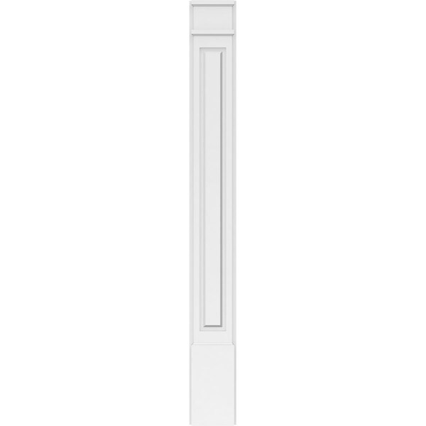 Ekena Millwork Raised Panel PVC Pilaster w/Decorative Capital & Base, 8"W x 72"H x 2"P - PILP08X072RP02-2
