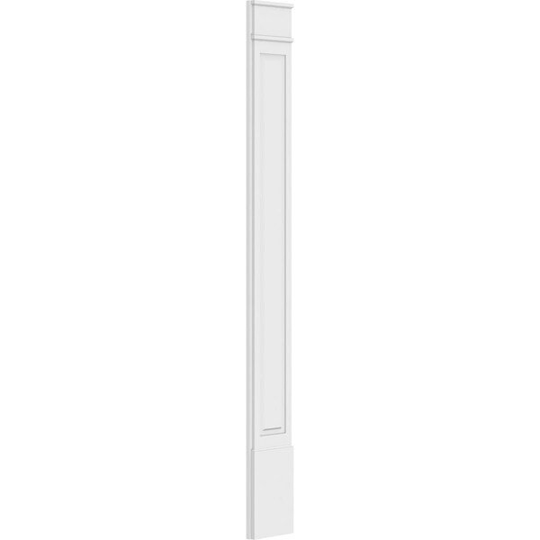 Ekena Millwork Raised Panel PVC Pilaster w/Decorative Capital & Base, 12"W x 108"H x 2"P - PILP12X108RP02-2