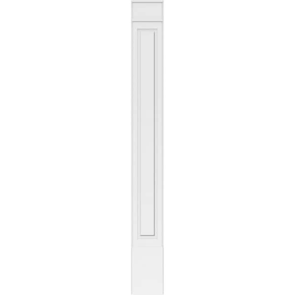 Ekena Millwork Raised Panel PVC Pilaster w/Decorative Capital & Base, 12"W x 108"H x 2"P - PILP12X108RP02-2