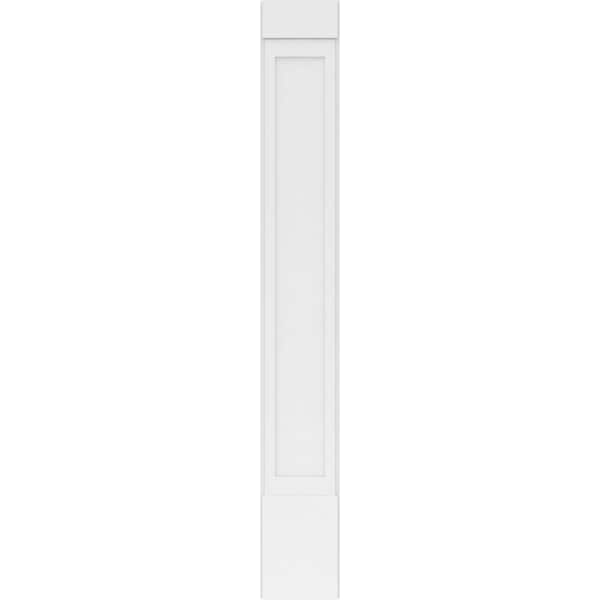 Ekena Millwork Flat Panel PVC Pilaster w/Standard Capital & Base, 12"W x 90"H x 2"P - PILP12X090FP01-2