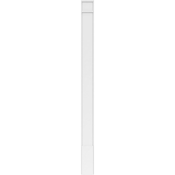 Ekena Millwork Plain PVC Pilaster w/Decorative Capital & Base, 6"W x 82"H x 2"P - PILP06X082SM02-2