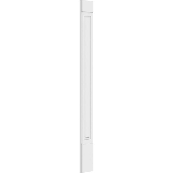 Ekena Millwork Raised Panel PVC Pilaster w/Standard Capital & Base, 10"W x 102"H x 2"P - PILP10X102RP01-2