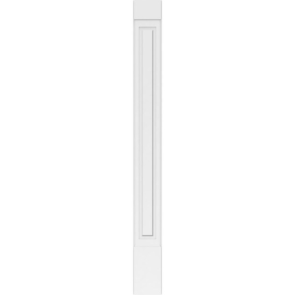 Ekena Millwork Raised Panel PVC Pilaster w/Standard Capital & Base, 10"W x 102"H x 2"P - PILP10X102RP01-2