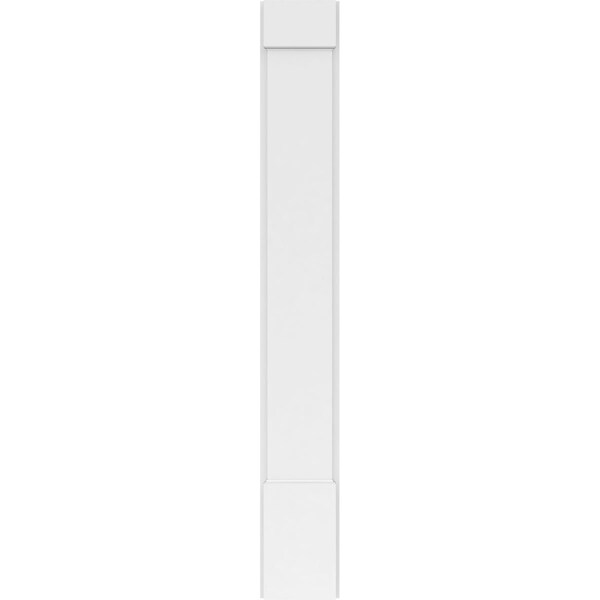 Ekena Millwork Plain PVC Pilaster w/Standard Capital & Base, 8"W x 60"H x 2"P - PILP08X060SM01-2