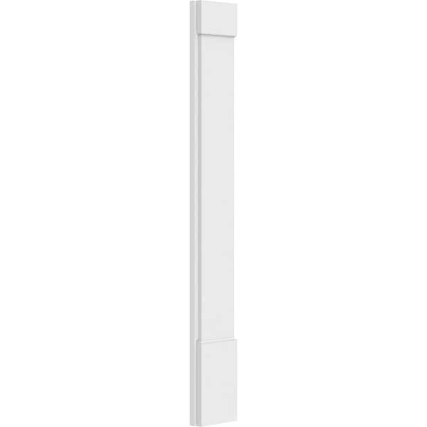 Ekena Millwork Plain PVC Pilaster w/Standard Capital & Base, 8"W x 60"H x 2"P - PILP08X060SM01-2