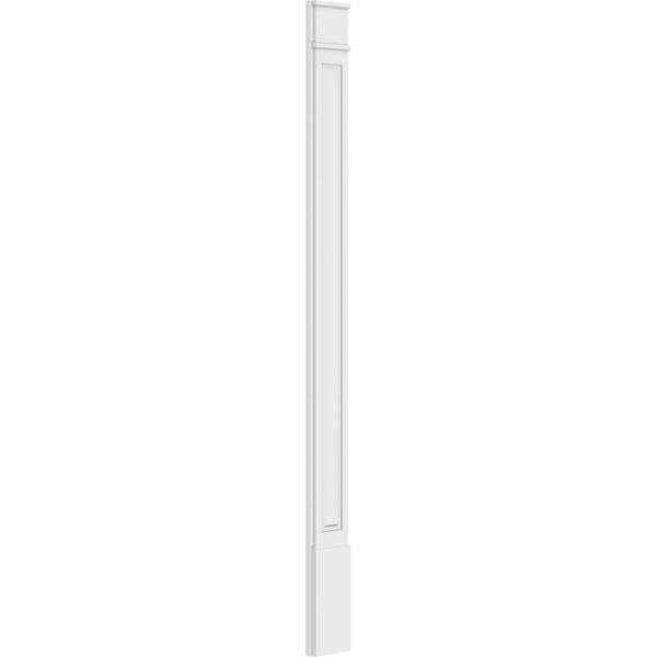 Ekena Millwork Raised Panel PVC Pilaster w/Decorative Capital & Base, 9"W x 108"H x 2"P - PILP09X108RP02-2