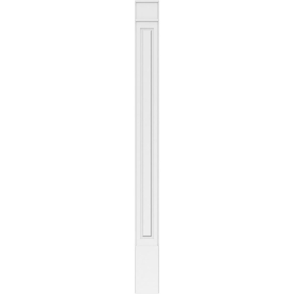 Ekena Millwork Raised Panel PVC Pilaster w/Decorative Capital & Base, 9"W x 108"H x 2"P - PILP09X108RP02-2
