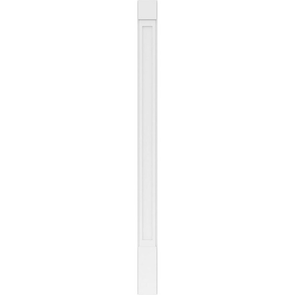 Ekena Millwork Flat Panel PVC Pilaster w/Standard Capital & Base, 7"W x 102"H x 2"P - PILP07X102FP01-2