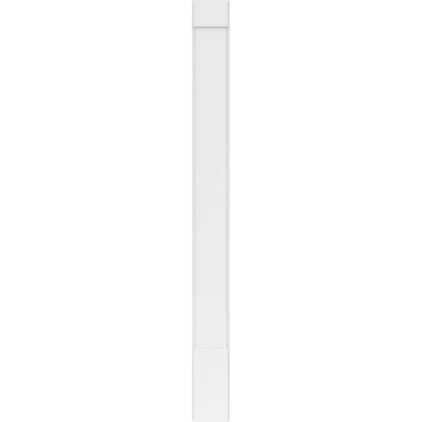 Ekena Millwork Plain PVC Pilaster w/Standard Capital & Base, 8"W x 90"H x 2"P - PILP08X090SM01-2