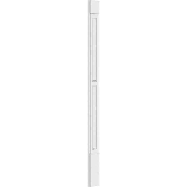 Ekena Millwork Two Equal Raised Panel PVC Pilaster w/Standard Capital & Base, 7"W x 96"H x 2"P - PILP07X096DRP01-2