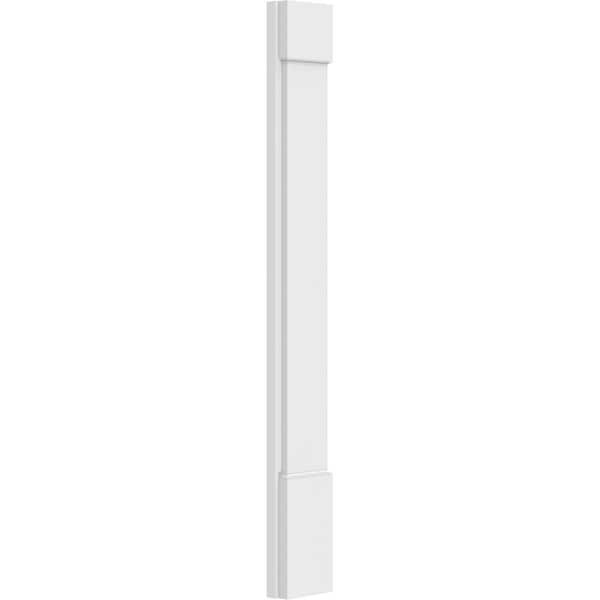 Ekena Millwork Plain PVC Pilaster w/Standard Capital & Base, 6"W x 48"H x 2"P - PILP06X048SM01-2