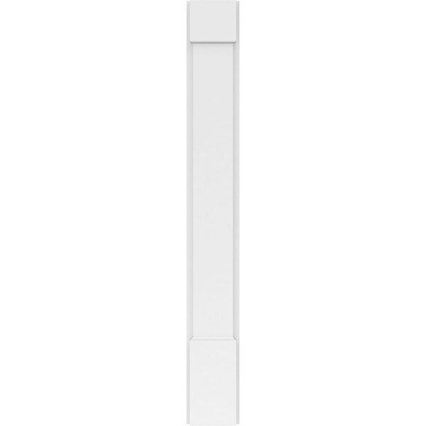 Ekena Millwork Plain PVC Pilaster w/Standard Capital & Base, 6"W x 48"H x 2"P - PILP06X048SM01-2