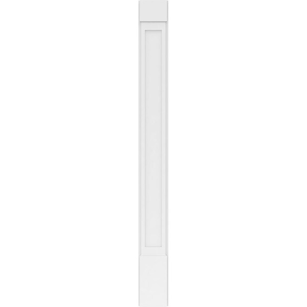 Ekena Millwork Flat Panel PVC Pilaster w/Standard Capital & Base, 8"W x 82"H x 2"P - PILP08X082FP01-2