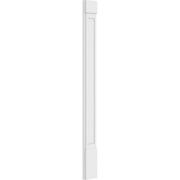 Ekena Millwork Flat Panel PVC Pilaster w/Standard Capital & Base, 8"W x 82"H x 2"P - PILP08X082FP01-2