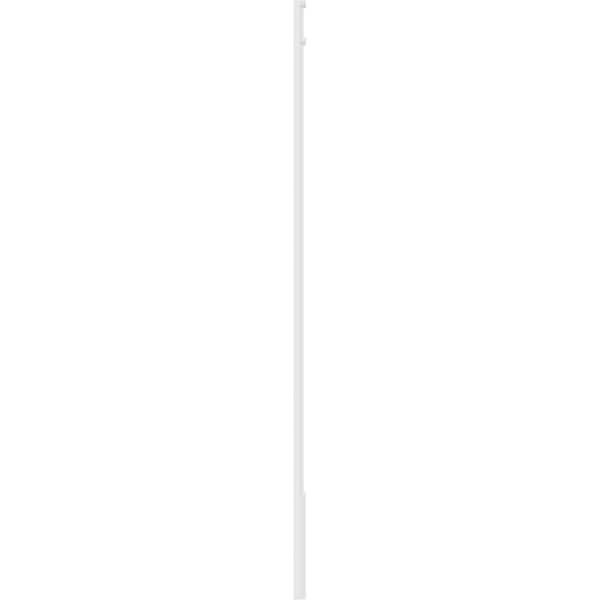 Ekena Millwork Two Equal Flat Panel PVC Pilaster w/Decorative Capital & Base, 5"W x 96"H x 2"P - PILP05X096DFP02-2