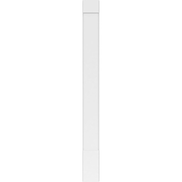 Ekena Millwork Plain PVC Pilaster w/Standard Capital & Base, 9"W x 96"H x 2"P - PILP09X096SM01-2