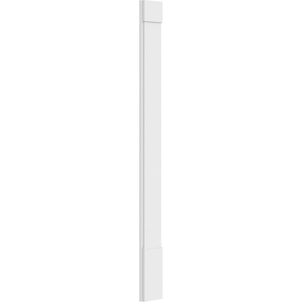 Ekena Millwork Plain PVC Pilaster w/Standard Capital & Base, 9"W x 96"H x 2"P - PILP09X096SM01-2