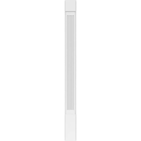 Ekena Millwork Fluted PVC Pilaster w/Standard Capital & Base, 6"W x 72"H x 2"P - PILP06X072FL01-2