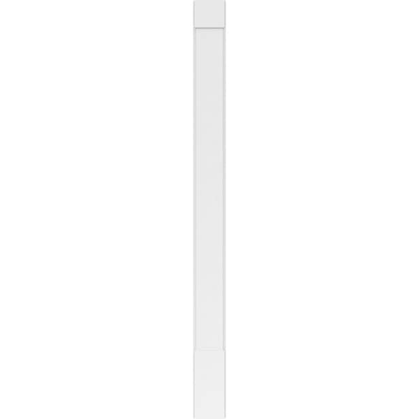 Ekena Millwork Plain PVC Pilaster w/Standard Capital & Base, 8"W x 102"H x 2"P - PILP08X102SM01-2
