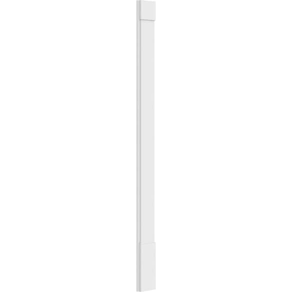 Ekena Millwork Plain PVC Pilaster w/Standard Capital & Base, 8"W x 102"H x 2"P - PILP08X102SM01-2