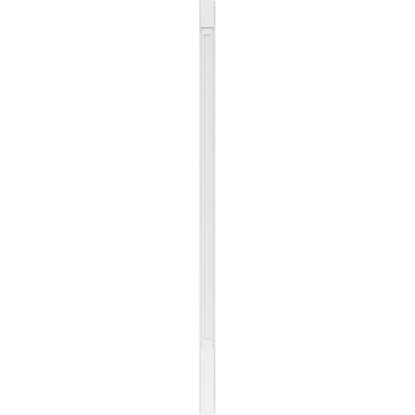 Ekena Millwork Flat Panel PVC Pilaster w/Standard Capital & Base, 4"W x 102"H x 2"P - PILP04X102FP01-2