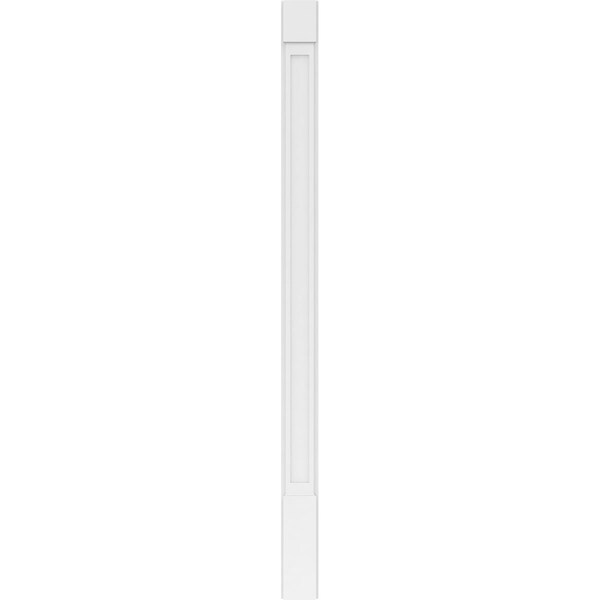 Ekena Millwork Flat Panel PVC Pilaster w/Standard Capital & Base, 6"W x 96"H x 2"P - PILP06X096FP01-2