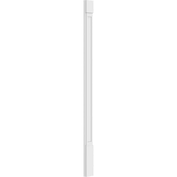 Ekena Millwork Flat Panel PVC Pilaster w/Standard Capital & Base, 6"W x 96"H x 2"P - PILP06X096FP01-2