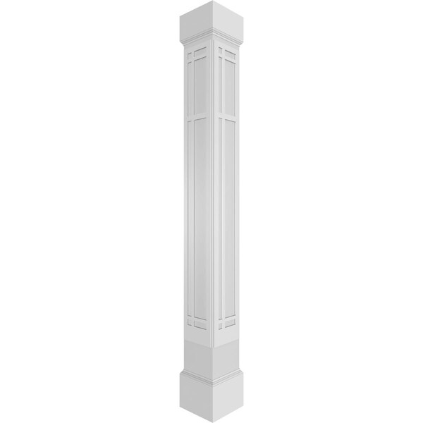 Ekena Millwork Craftsman Classic Square Non-Tapered San Juan Capistrano Fretwork Column - CC1008ENSJDMIMI