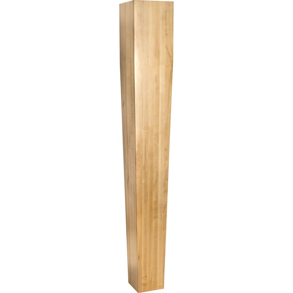 Hardware Resources 5" Wx5"Dx35-1/2"H Rubberwood Square Tapered Post - P43-5RW