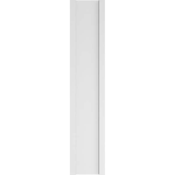 Ekena Millwork Two Equal Flat Panel PVC Pilaster w/Decorative Capital & Base, 12"W x 60"H x 2"P - PILP12X060DFP02-2
