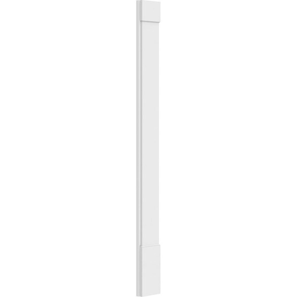 Ekena Millwork Plain PVC Pilaster w/Standard Capital & Base, 8"W x 82"H x 2"P - PILP08X082SM01-2