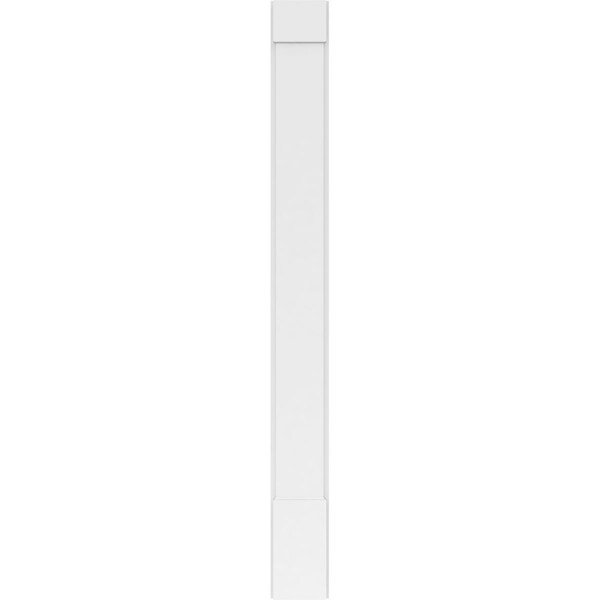 Ekena Millwork Plain PVC Pilaster w/Standard Capital & Base, 8"W x 82"H x 2"P - PILP08X082SM01-2