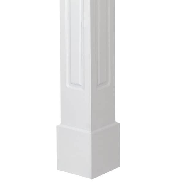 Ekena Millwork Craftsman Classic Square Non-Tapered Raised Panel Column w/ Standard Capital & Standard Base - EC1210ENRSTST