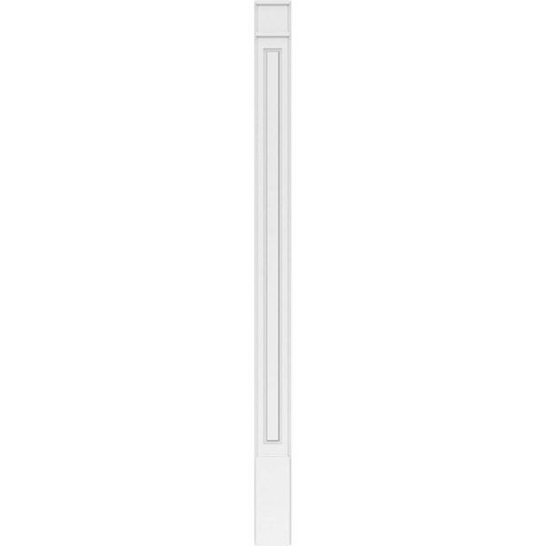 Ekena Millwork Raised Panel PVC Pilaster w/Decorative Capital & Base, 7"W x 102"H x 2"P - PILP07X102RP02-2