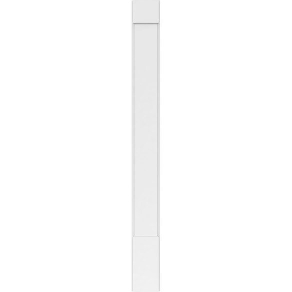 Ekena Millwork Plain PVC Pilaster w/Standard Capital & Base, 7W x 72H x 2P, PR - PILP07X072SM01-2