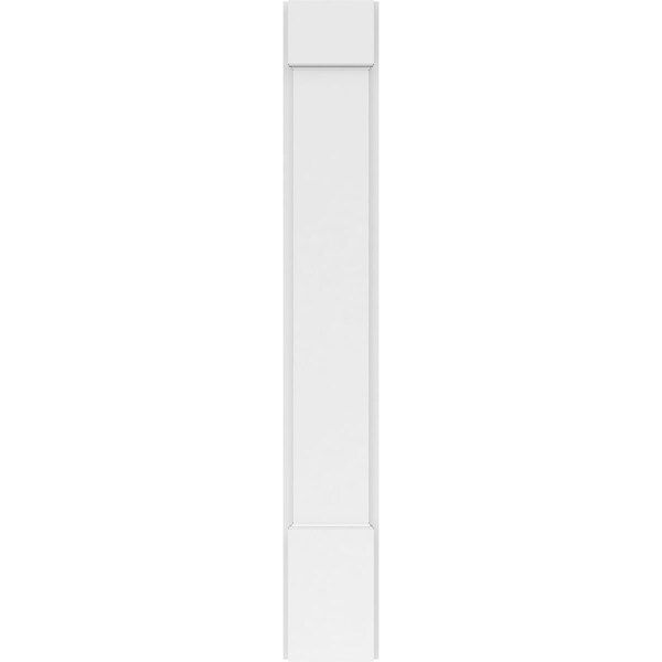 Ekena Millwork Plain PVC Pilaster w/Standard Capital & Base, 7"W x 48"H x 2"P - PILP07X048SM01-2